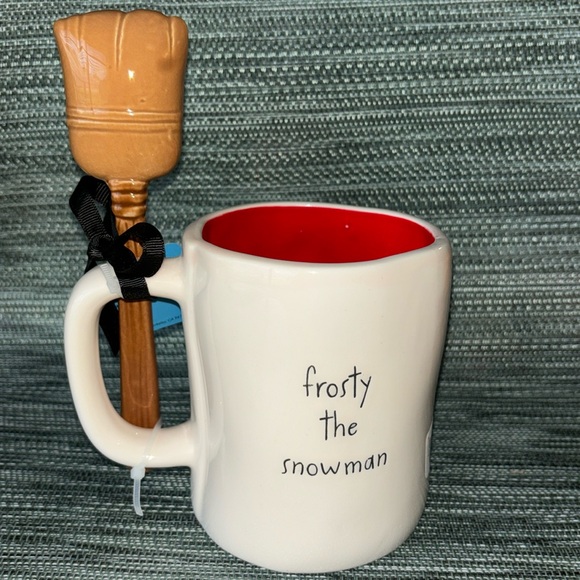 Rae Dunn | “Frosty The Snowman” Mug w/Shovel Stirring Spoon - Picture 3 of 5